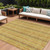 8' X 10' Gold And Copper Striped Washable Indoor Outdoor Area Rug 8' X 10' Gold And Copper Striped Washable Indoor Outdoor Area Rug