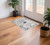 2' X 3' Navy Blue Distressed Floral Scatter Rug 2' X 3' Navy Blue Distressed Floral Scatter Rug
