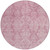 8' Pink And Ivory Round Damask Washable Indoor Outdoor Area Rug
