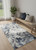 2' X 5' Navy Blue Cobblestone Pattern Area Rug
