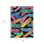3' X 5' Black Pink And Yellow Striped Washable Indoor Outdoor Area Rug 3' X 5' Black Pink And Yellow Striped Washable Indoor Outdoor Area Rug