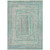 9' X 12' Teal Blue Beige And Ivory Geometric Washable Indoor Outdoor Area Rug 9' X 12' Teal Blue Beige And Ivory Geometric Washable Indoor Outdoor Area Rug