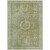 8' X 10' Sage And Fern Green Floral Medallion Washable Indoor Outdoor Area Rug