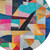 8' Blue Orange Pink And Yellow Round Abstract Washable Indoor Outdoor Area Rug