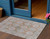 3' X 5' Terra Cotta And Teal Blue Damask Washable Indoor Outdoor Area Rug 3' X 5' Terra Cotta And Teal Blue Damask Washable Indoor Outdoor Area Rug