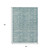 5' X 8' Blue And Ivory Oriental Washable Indoor Outdoor Area Rug 5' X 8' Blue And Ivory Oriental Washable Indoor Outdoor Area Rug