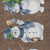 3' X 5' Brown Denim Blue And Ivory Snowmen Washable Indoor Outdoor Area Rug 3' X 5' Brown Denim Blue And Ivory Snowmen Washable Indoor Outdoor Area Rug