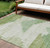 9' X 12' Sage Ivory And Olive Green Geometric Washable Indoor Outdoor Area Rug 9' X 12' Sage Ivory And Olive Green Geometric Washable Indoor Outdoor Area Rug