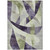 8' X 10' Purple And Olive Green Abstract Washable Indoor Outdoor Area Rug