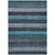 3' X 5' Teal Blue And Gray Striped Washable Indoor Outdoor Area Rug