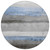 8' Sky Blue And Gray Round Striped Washable Indoor Outdoor Area Rug
