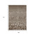 9' X 12' Taupe And Beige Floral Washable Indoor Outdoor Area Rug