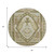 8' Linen Ivory And Brown Round Tribal Washable Indoor Outdoor Area Rug