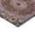 8' Pink And Teal Blue Round Medallion Washable Indoor Outdoor Area Rug