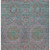 8' X 10' Teal Blue And Blush Medallion Washable Indoor Outdoor Area Rug