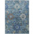 8' X 10' Blue Rust And Gray Floral Medallion Washable Indoor Outdoor Area Rug