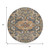 8' Terra Cotta And Charcoal Round Damask Washable Indoor Outdoor Area Rug 8' Terra Cotta And Charcoal Round Damask Washable Indoor Outdoor Area Rug