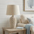 26" Beige Faux Coral Table Lamp With Empire Shade 26" Beige Faux Coral Table Lamp With Empire Shade