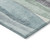 9' X 12' Teal Blue And Fern Green Abstract Washable Indoor Outdoor Area Rug