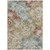 9' X 12' Rust And Beige Floral Washable Indoor Outdoor Area Rug