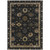 8' X 10' Black And Gold Floral Washable Indoor Outdoor Area Rug