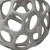 6" Gray Metal Abstract Decorative Orb Tabletop Sculpture 6" Gray Metal Abstract Decorative Orb Tabletop Sculpture