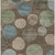 8' X 10' Chocolate Fern Green And Teal Blue Geometric Washable Indoor Outdoor Area Rug