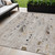 5' X 8' Linen And Gold Abstract Washable Indoor Outdoor Area Rug 5' X 8' Linen And Gold Abstract Washable Indoor Outdoor Area Rug