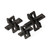 Set of Three 4" Black Metal Tabletop Sculpture Set of Three 4" Black Metal Tabletop Sculpture