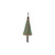 Set of Four Green And Natural Woven Bamboo Christmas Tree Shaped Ornaments