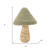 Set of Two Green And Gold Mushroom Tabletop Sculpture
