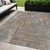 5' X 8' Khaki And Gray Botanical Leaves Washable Indoor Outdoor Area Rug 5' X 8' Khaki And Gray Botanical Leaves Washable Indoor Outdoor Area Rug
