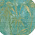 8' Teal Blue And Gold Round Botanical Leaves Washable Indoor Outdoor Area Rug