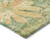 5' X 8' Green And Ivory Floral Washable Indoor Outdoor Area Rug
