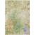 10' X 14' Green And Ivory Floral Washable Indoor Outdoor Area Rug