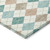 8' Aqua Peach And Ivory Round Geometric Washable Indoor Outdoor Area Rug 8' Aqua Peach And Ivory Round Geometric Washable Indoor Outdoor Area Rug