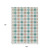 9' X 12' Aqua Peach And Ivory Geometric Washable Indoor Outdoor Area Rug 9' X 12' Aqua Peach And Ivory Geometric Washable Indoor Outdoor Area Rug