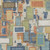 5' X 8' Denim Blue Copper And Green Geometric Washable Indoor Outdoor Area Rug