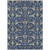 10' X 14' Navy Blue Ivory And Gold Floral Washable Indoor Outdoor Area Rug 10' X 14' Navy Blue Ivory And Gold Floral Washable Indoor Outdoor Area Rug