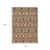 3' X 5' Rust And Ivory Floral Washable Indoor Outdoor Area Rug