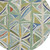 8' Sage Blue And Ivory Round Geometric Washable Indoor Outdoor Area Rug 8' Sage Blue And Ivory Round Geometric Washable Indoor Outdoor Area Rug