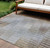 9' X 12' Taupe And Ivory Striped Washable Indoor Outdoor Area Rug 9' X 12' Taupe And Ivory Striped Washable Indoor Outdoor Area Rug