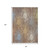 8' X 10' Brown Blue And Gold Floral Washable Indoor Outdoor Area Rug