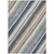 10' X 14' Denim Blue Ivory And Beige Striped Washable Indoor Outdoor Area Rug