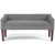 50" Gray and Brown Fabric and Wood Upholstered Bench 50" Gray and Brown Fabric and Wood Upholstered Bench