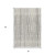 3' X 5' Beige And Gray Striped Washable Indoor Outdoor Area Rug