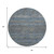 8' Blue And Ivory Round Abstract Washable Indoor Outdoor Area Rug