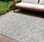 8' X 10' Gray And Ivory Damask Washable Indoor Outdoor Area Rug 8' X 10' Gray And Ivory Damask Washable Indoor Outdoor Area Rug