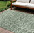 8' X 10' Green And Ivory Damask Washable Indoor Outdoor Area Rug 8' X 10' Green And Ivory Damask Washable Indoor Outdoor Area Rug