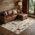9' X 12' Beige Ivory And Taupe Geometric Washable Area Rug With UV Protection